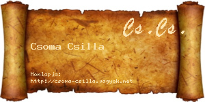 Csoma Csilla névjegykártya