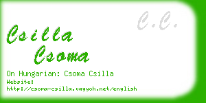 csilla csoma business card